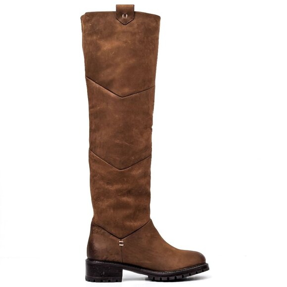 Ross & Snow Women Elena Brown Espresso OTK Shearling Lined Boots size 7US EUR 38 - Picture 4 of 8